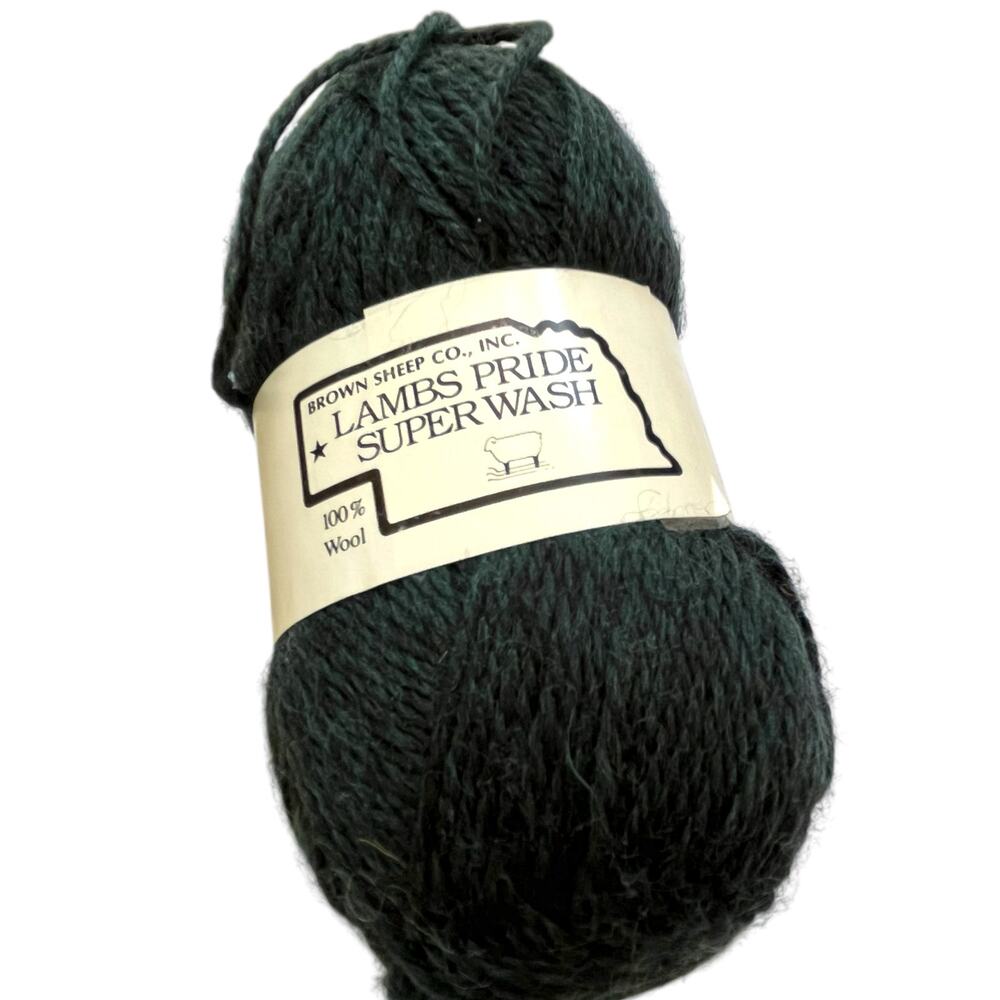 Brown Sheep Lambs Pride SuperWash 100% Wool Yarn | SW24 Galaxy Black